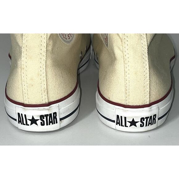 Converse Chuck Taylor All Star Mens 9 Womens 11 Natural White Hi Top Sneakers - Picture 6 of 11